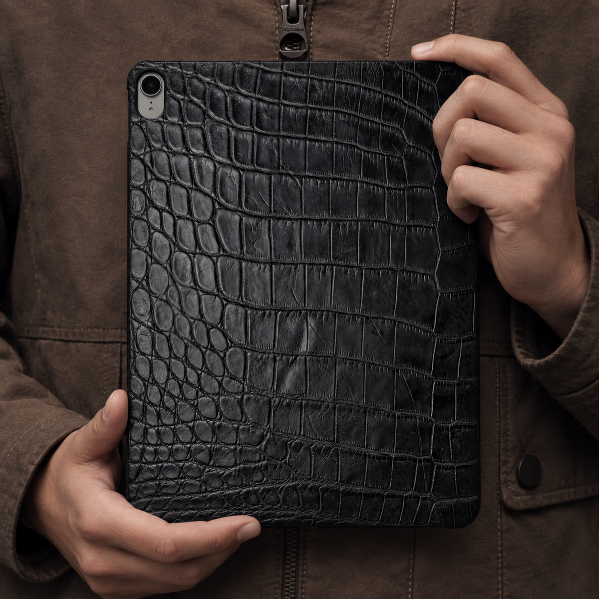 Crocodile Leather iPad Cover