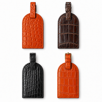 Crocodile Leather Luggage Tag